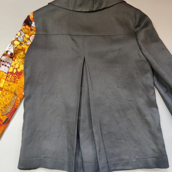 Medium Unique Linen & Silk Gustav Klimt Swing Jacket By St Louis Area Designer - Picture 12 of 14